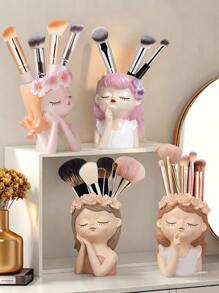 1pc Creative Cute Fairy Pen Holder & Vase Storage Rack, Nordic Style Luxury Fairy Succulent Large Flowerpot Decor For Living Room, Desktop Pen Holder Storage, Home Foyer Vase Decor