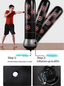 1pc Thickened Inflatable Punching Bag Tumbler Toy, Stress Relief For Teens & Adults, Home Warm-Up Training For Winter, Christmas/New Year/Thanksgiving Gift, Boxing Exercise Stress Relief Device