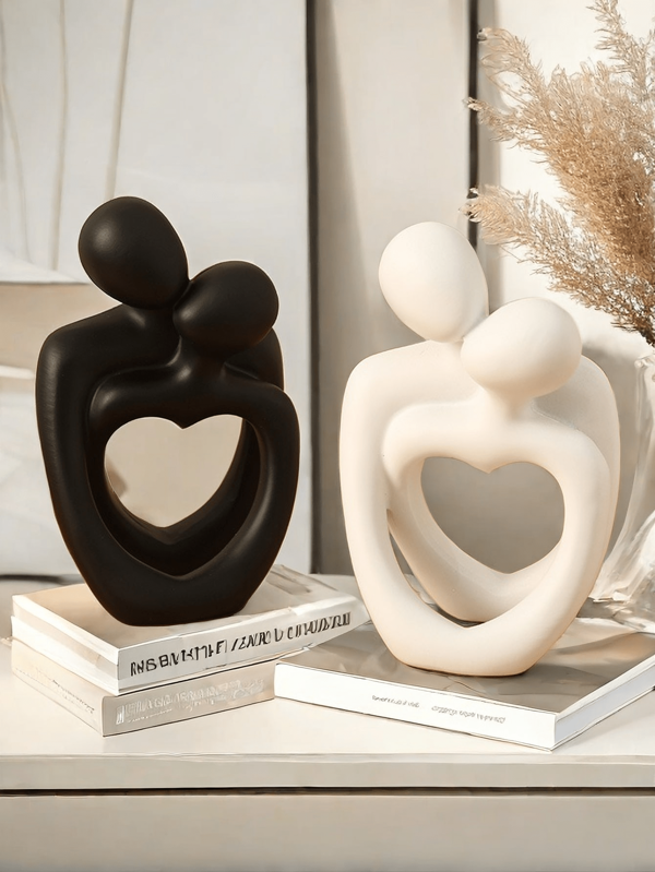 1 PIEZA Estatua del Amor de un Beso, decoración de resina de una pareja abrazándose, regalo romántico escultura con significado para dormitorio, hogar, oficina, estantería, decoración de escritorio