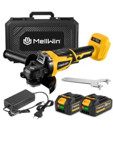 Yofidra Smerigliatrice angolare elettrica senza spazzole da 1500 W 125 mm Lucidatrice a batteria a 3 marce M14 Utensile elettrico