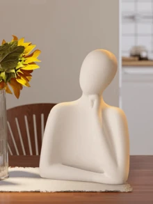 1pc Decorations For Living Room Shelves, Statues For Home Decor Abstract, Modern A Family Of Three Figurine Bookshelf Decor Accents Office Bedroom Kitchen Laundry House Apartment - Multicolor - View 10