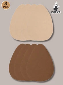 Invisible Latex Adhesive Strapless Bra, Beige/Brown/Black Suitable For B-E Cup Big Chest