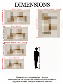 سجاد داخلي زخرفي ذو طابع بسيط وأنيق، مصنوع من مواد صناعية شبيهة بالصوف، سجاد داخلي مناسب لغرف المعيشة والأريكة والغرفة النوم وجانب السرير (مانع للانزلاق)، السجاد الداخلي للمطبخ والمكتب (وسادة كرسي)، البساط المدخل، البطانية الخارجية للرحلات والتخييم
