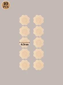 Invisible Latex Adhesive Strapless Bra, Beige/Brown/Black Suitable For B-E Cup Big Chest