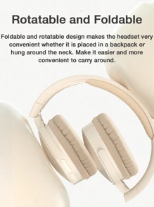 GENAI Wireless Headphones Over Ear, With Microphone, HiFi Stereo Foldable Lightweight Headset, Volume Control Stereo 3.5mm Wire Headset For Deep Bass For Home Office Cellphone PC Ect.