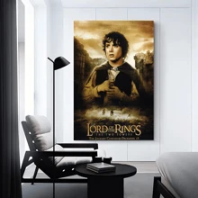 WB 1pc The Lords Of The Rings Movie Anime Posters Wall Art Retro Posters For Home Kawaii Room Decor Wall Decor Picture Living Room Club Bar Home Decor Nordic Home Decor Wall Decor Movie Figures Home Decoration Painting Wall Art Bedroom Cartoons Decor Wallpaper Wall Bedroom Decoration - Frameless