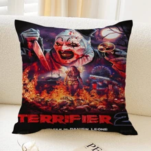 WB 1PC Terrifier Movie Art The Clown Horror Classic Movie Pillow Cushion Cover Pillowcase Living Room Sofa Home Decor Customized