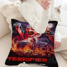 WB 1PC Terrifier Movie Art The Clown Horror Classic Movie Pillow Cushion Cover Pillowcase Living Room Sofa Home Decor Customized