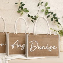 Sac en jute personnalisé pour demoiselle d'honneur, sac cadeau pour demoiselle d'honneur, sac fourre-tout avec monogramme, sac de plage, faveurs de mariage, enterrement de vie de jeune fille, cadeaux pour demoiselle d'honneur, sac pour demoiselle d'honneur, sac en jute personnalisé, sac pour le parti nuptial, cadeau de mariage, proposition de demoiselle d'honneur, cadeau de mariage, cadeau d'enterrement de vie de jeune fille, sac en jute personnalisé, sac fourre-tout avec nom, cadeau de mariage fait main, sac de plage, sac de plage pour demoiselle d'honneur, sac en jute pour demoiselle d'honneur