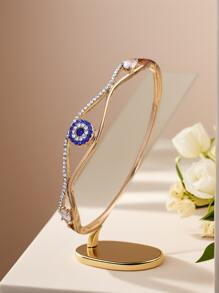 New Style Fashion Young Girl Charming Bling Bling Wisdom Eye Rhinestone Bangle Bracelet Gift Party