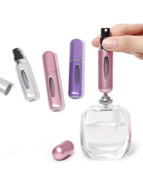 1 pezzo/3 pezzi/4 pezzi Bottiglie da viaggio per profumo, Atomizzatore spray da viaggio ricaricabile da 5ml, Bottiglie di ricarica per profumo da viaggio e dispenser tascabile per profumo, Bottiglie e spruzzatori da viaggio per colonia e profumo
