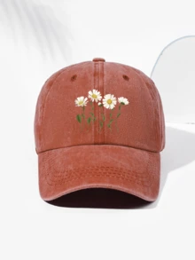 1 件男女通用复古雏菊花印花棒球帽，时尚百搭设计，适合户外活动、徒步旅行、日常穿着，可调节 - D - 查看 20
