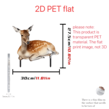 (2D Flat) 1pc 30cm/11.81in Realistic Animal Style Garden Decoration Ground Insert, Lifelike Deer - Garden Lawn Ground Decoration, Garden, Yard, Farm, Outdoor Decor, Housewarming Gift, Home Decor, Potted Plant Decor