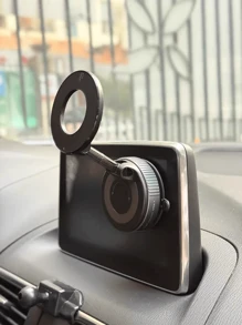 1 pièce Nouveau support de téléphone portable rotatif à 360 degrés avec ventouse magnétique à aspiration, support portable monté sur véhicule, surface lisse pour l'aspiration, fonctionnement à deux mains, réglage sur toute la plage et multi-angles, convient pour les véhicules, les tables et les murs