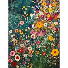 1 pieza Kit de pintura de diamantes redonda y sin marco de gran tamaño, kit de arte de diamante 5D con cristales de rhinestone artificiales completos para manualidades de principiantes, pintura de diamantes hecha a mano como decoración de pared del hogar o regalo, flor, 30*40cm/11.8*15.7in