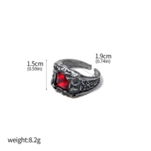 1 件游戏黑暗之魂 3 系列戒指哈维尔恶魔之痕绿花适用于粉丝女士男士装饰派对珠宝礼物配饰