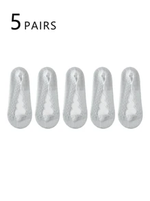 5 pares de calcetines bajos de encaje para mujer. Son calcetines invisibles y transpirables, adecuados para las temporadas de primavera y verano. Con silicona antideslizante, no se deslizarán de los talones. Muy adecuados para el uso diario, combinando con bailarinas y tacones altos.