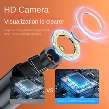 Câmera endoscópica 2m 3 em 1 7,0 mm para fotos e vídeos, adequada para sistemas iOS e Android, laptops e notebooks, Android e Apple Mobile, endoscopia de alta definição IP67 à prova d'água, 6 LEDs ajustáveis, Mocro USB, câmeras boroscópio de inspeção flexíveis para Android, para celular e PC, fio flexível, 1 peça