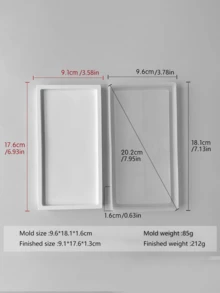 1 buah Cetakan Silikon Baki Praktis Rumah Tangga - Desain Persegi Panjang Sederhana, Dapat Digunakan untuk Membuat Baki Praktis, Aksesori Dekoratif DIY, Cocok untuk Penggemar Seni Kerajinan Tangan. Dibuat dengan Metode Irigasi, Penuangan, dan Injeksi, Ini adalah Produk yang Modis dan Sederhana. - Putih - View 8