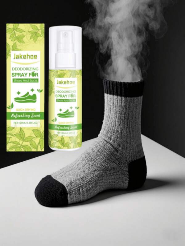 1 Box Of 100ml Shoe And Sock Deodorant Spray, Shoe Deodorant, Shoe And Sock Freshener, Can Quickly Remove Odors From Shoes And Socks, Keep Them Fresh And Dry, Unique Green Tea Fragrance Formula, Fast Spray Design, Convenient Daily Care, Make Feet Fresh, Suitable For All Kinds Of People