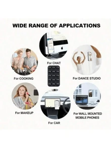 3/1 Stück multifunktionaler quadratischer Silikonzug saugnapf Wasserdichter Handyhalter, 24-Loch starker Haftsilikonzug saugnapf geeignet für verschiedene Einsatzzwecke, zur Befestigung von Handy und zum Schutz vor Herunterfallen, Videovibration, Handy-Selfie-Zubehör