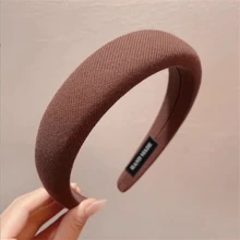 1 Peça Novo Headband Acolchoado de Esponja Coreano, Laço Azul Doce e Fresco Diagonal Listras Elevação Acessórios de Cabelo Faixa de Cabelo Aro de Cabelo