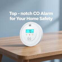 XUK 3pcs Carbon Monoxide Detectors With Digital PPM Display, Test Button & Easy Installation - Battery-Powered (No Batteries Included) For Home Safety, Gas Alert System | Compact Detector Design | Durable Detector