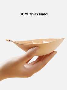 2/1pc Adhesive 3CM Thickness Push Up Bra, Backless Strapless Bra Dress Invisible Bra, Reusable Breast Enlargement Bra