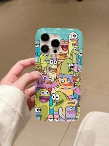 SPONGEBOB 1pc Soft Cartoon Series Phone Case Compatible With IPhone, Creative Hand-Painted Anti-Fall Protective Cover, Gift For Girlfriend