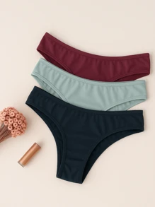 Kit Of 10 Women's Microfiber Comfort Panties | Assorted Colors 100% Cotton Lining