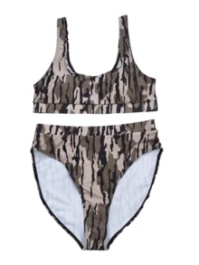 Camo Bikini Set,  Beachwear, Comfortable Fit, Summer Swim Set,Stylish Two-Piece Bathing Suit For Women - BKD - View 1