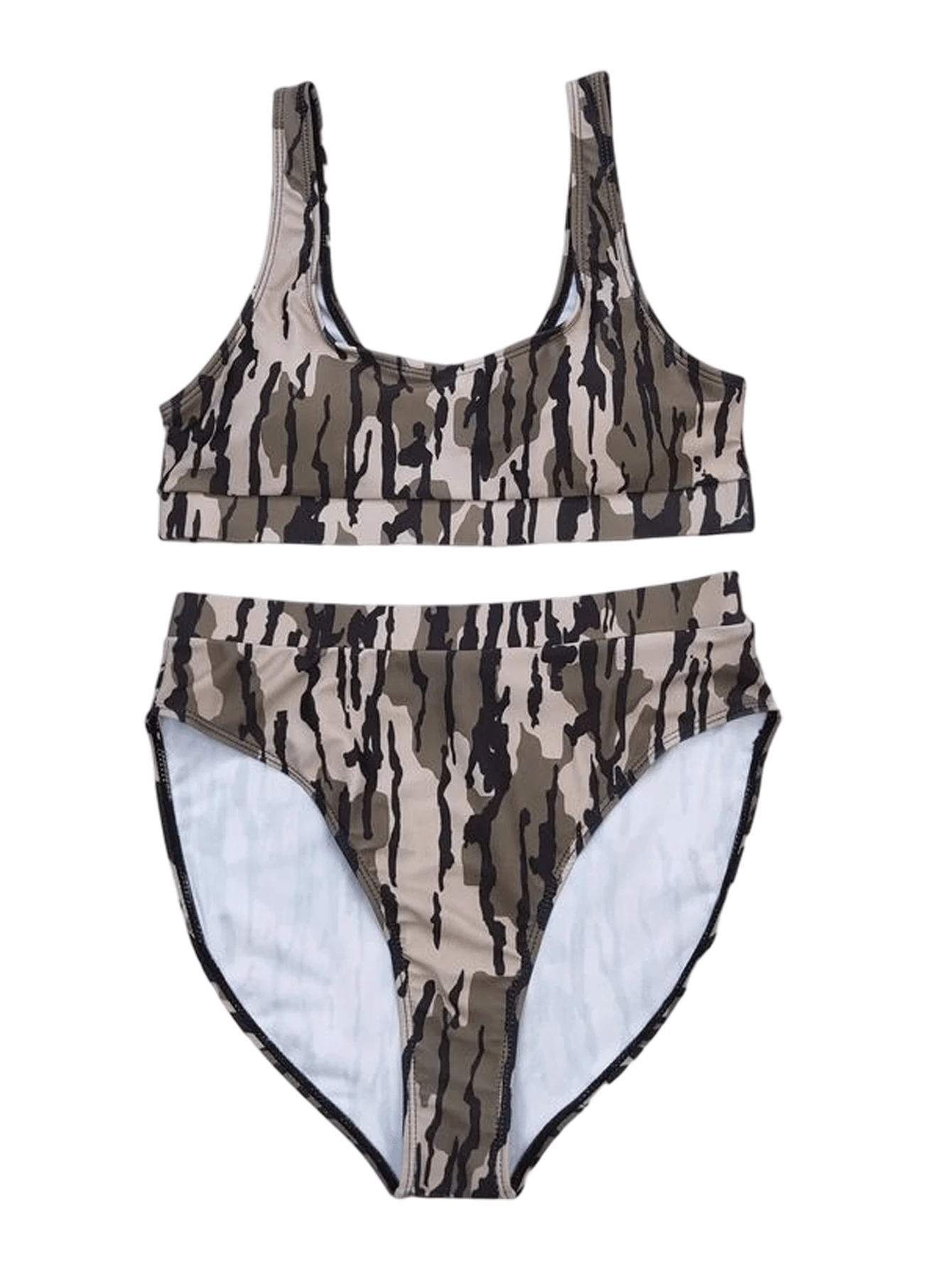 Camo Bikini Set, Beachwear, Comfortable Fit, Summer Swim Set,Stylish Two-Piece Bathing Suit For Women - BKD - View 1