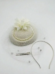 1Pc Fascinator Hats For Women 20s 50s Vintage Pillbox Hat Kentucky Derby Fascinators Flower Veil Wedding Tea Party Hat