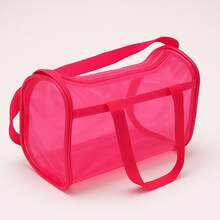Mala Maleta Bolsa Transparente Cristal Natação/Praia/Balé infantil - Pink - Visão 2