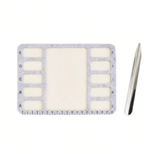 KLONKEE 串珠垫，柔软稳定，厘米刻度，独立网格，方便实用，适合DIY珠宝制作和串珠 - 彩色 - 查看 9