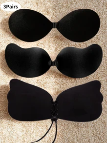 3/2/1pc Silicone Adhesive Bra For Women Chest Patches, Push Up Invisible Bra