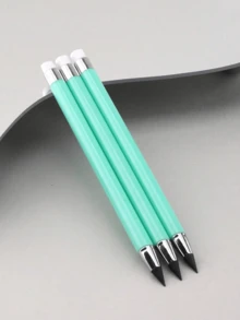 3pcs Infinite Black Pencils, Everlasting Pencils Without Sharpening, Kawaii Infinite Pen Without Ink, Art Supplies School Stationery Pencil Lead And Eraser,Back To School - Multicolor - View 11