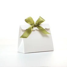 20/50pcs Mini Blank White Gift Box With Colorful Ribbons - Perfect For Birthday Party Gifts, DIY Crafts & Elegant Wedding Displays, Gift Boxes