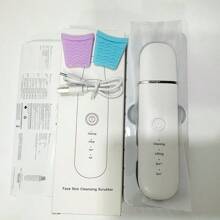 Ultrasonic Facial Cleansing Device - USB Rechargeable, Vibrating Face Blackhead Remover, Scraping Exfoliating Beauty Tool, Cost-Effective Skincare Device, Includes 2 Silicone Heads, 4 Modes, Perfect Tool For Blackhead Removal - Multicolor - View 12