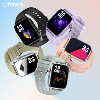 LIFEBEE Montre connectée LIFEBEE avec écran tactile HD de 1,83", fonction d'appel, traqueur de fitness avec podomètre, traqueur d'activité pour hommes et femmes