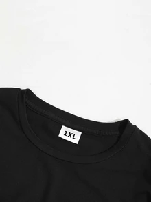 Camiseta de Manga Corta con Cuello Redondo y Estampado de Cerezas - Blanco y Negro - Ver 4