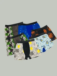 set de 6 bóxer juvenil de algodón nacional surtido en colores cómodos estampados modernos - Multicolor - Ver 3