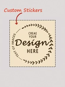 24-1000pcs Customized Labels - Waterproof Stickers With Any Design, Image, Logo, Text, Personalized Thank You Labels, Company Logo, 100pcs Labels, Seals, No Iron - Square - View 3