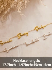 1 Stück personalisierter Multi-Namen Halskette mit 5 englischen Namen für Damen, Geburtstaggeschenk für Freundin, Urlaubsgeschenk, Valentinstag Geschenk für Freundin oder Mutter, Abschlussgeschenk zu Weihnachten