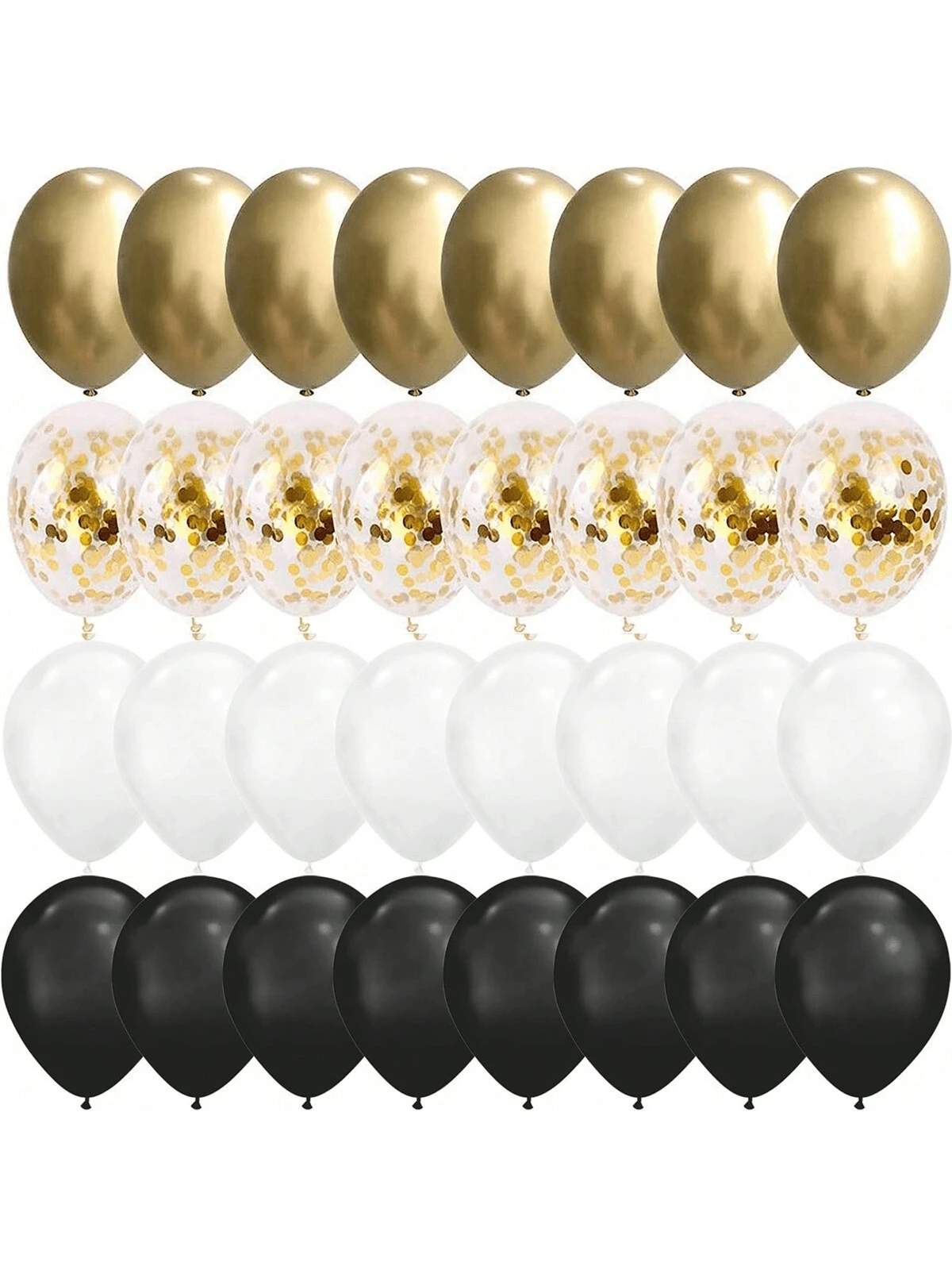 40Pcs/Set 12inch Mix Black White Gold Confetti Latex Balloon For Birthday Shower Wedding Balloons Party Decorations