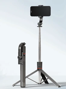 Tripod portatile per selfie, Tripsod autoadesivo estendibile con telecomando senza fili e stelo per tripodi, leggero e compatto, compatibile con 15 14 13 12 Pro Xs Max X 8Plus, e GoPro compatibile anche con telefono e , per vacanze estive, viaggi, riempimento di luce, attività all'aperto, live streaming