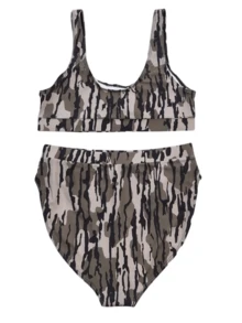 Camo Bikini Set,  Beachwear, Comfortable Fit, Summer Swim Set,Stylish Two-Piece Bathing Suit For Women - BKD - View 3