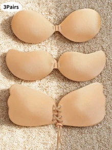 3/2/1pc Silicone Adhesive Bra For Women Chest Patches, Push Up Invisible Bra
