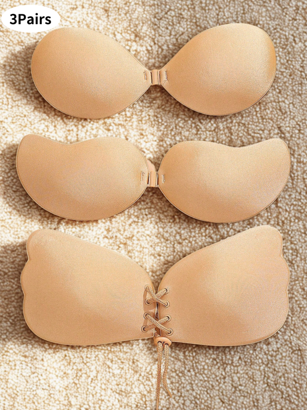 3/2/1pc Silicone Adhesive Bra For Women Chest Patches, Push Up Invisible Bra