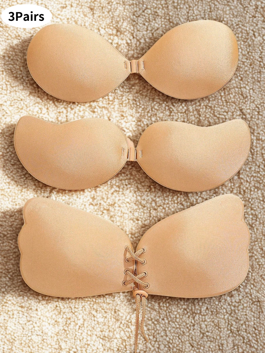 3/2/1pc Silicone Adhesive Bra For Women Chest Patches, Push Up Invisible Bra